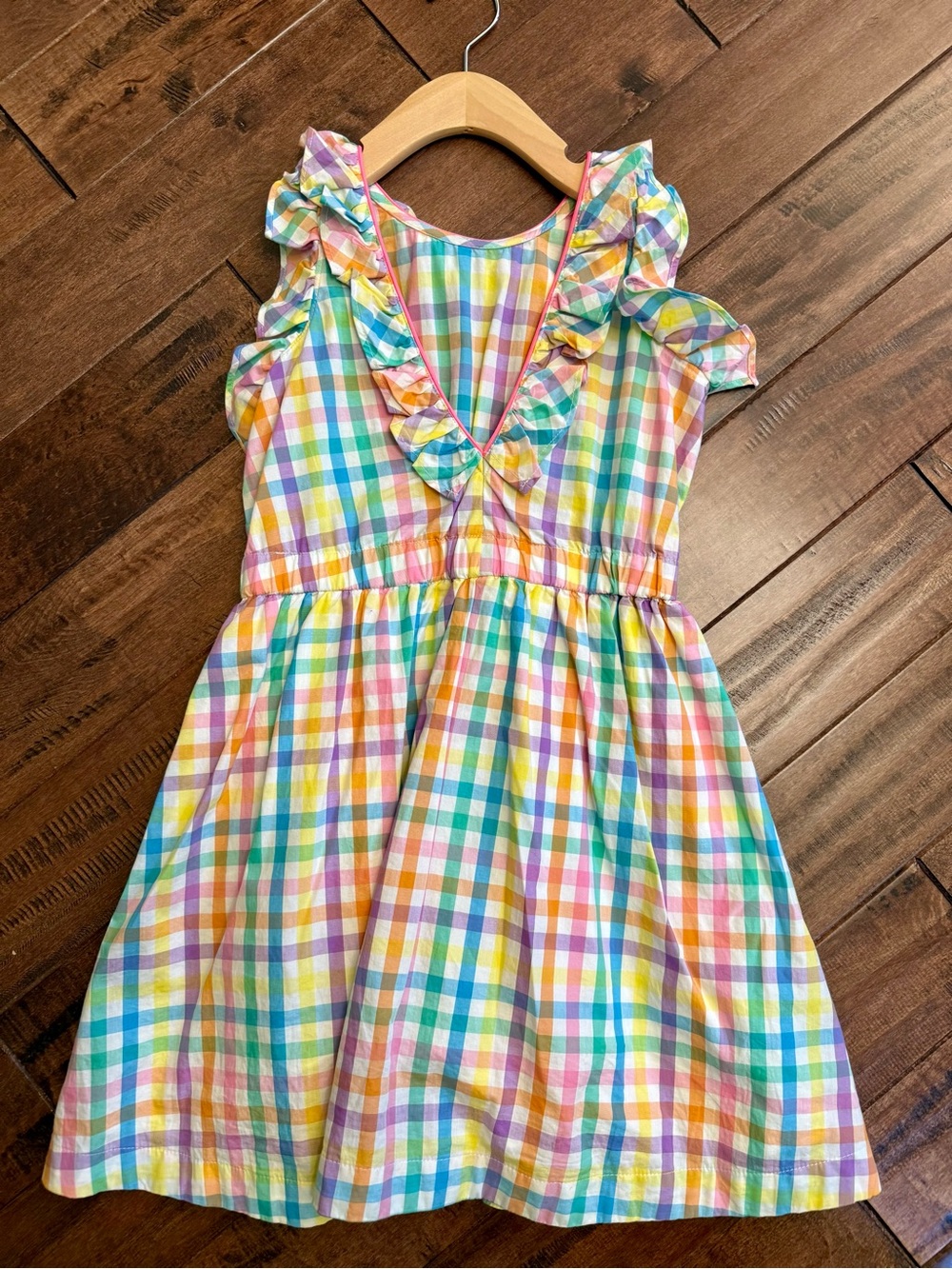 Crewcuts Pastel Plaid Ruffle Sundress